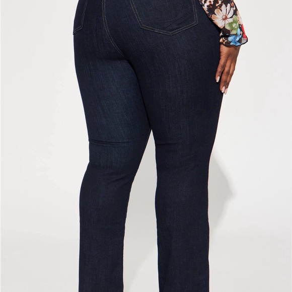 Fashion Nova Amaya Sculpting Stretch Bootcut Jeans- Dark Blue - Picture 2 of 6